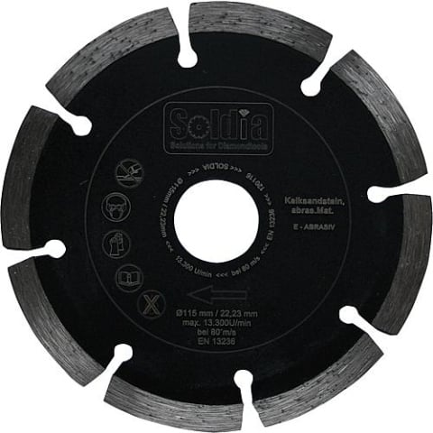 Soldia disco de corte de diamante universal E-ABRASIV Drm. 125 x 22,23mm NUEVO