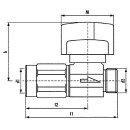 TECO Gasabsperrkugelhahn DN 15 1/2"" für Schlauchanschluss Durchgangsform mit TAS NEU