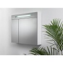 Evenes mirror cabinet w. bel. trim white high gloss 2 doors 900x740x160mm Nouveau