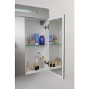 Evenes mirror cabinet w. bel. trim white high gloss 2 doors 900x740x160mm Nouveau