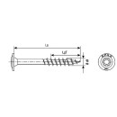 SPAX pan head screw stainless steel A2 partial thread T-STAR Plus ø 8x240 mm, PU = 50 pieces NEW