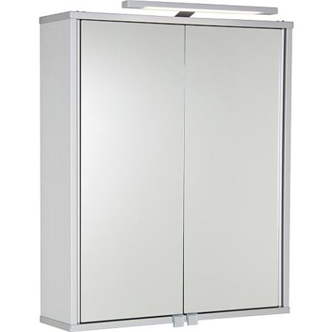 Aluminium spiegelkast ELKEA met LED verlichting 2 deuren 600x700x150 mm 126070-L NIEUW