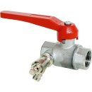 Ball valve heavy model PN 20 R 11/2 with drain in 1/4 New