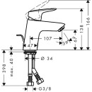 hansgrohe washbasin mixer 70 Logis Projection 107 mm chrome 71070000 NEW