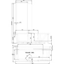 Evenes bathtub duo-corner with shower area, left, glass cladding white, WxHxD:1800x590x800mm NEW