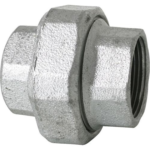 Hermann Schmidt malleable cast iron fitting galvanised no.340 screw connection w. conical seal d = 3 NEW