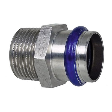 Roestvaststalen persfitting V-contour overgangsnippel AG 35mm x DN25 (1"") S81RGVI-LBP NIEUW