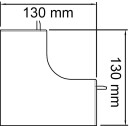 OBO Capot dangle intérieur 130mm, blanc pur type WDK/HI 60110 / seul 6192 03 3 NEUF