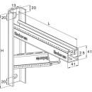 Fischer Soporte en voladizo masivo FCAM-400 Perfil FUS...