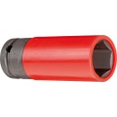 Gedore red Power screwdriver socket red 1/2"", 85mm long, 17mm with protective sleeve 1889893 NEW