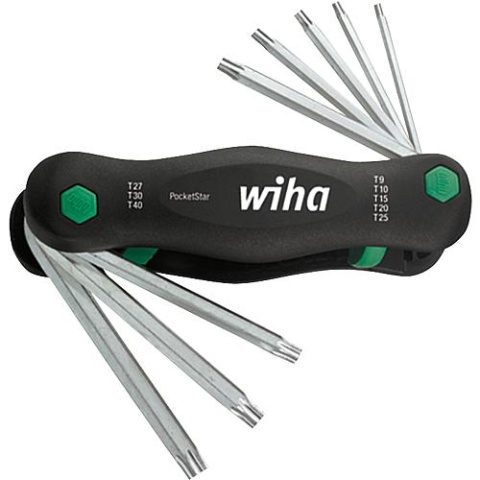 wiha Torx-Stiftschlüsselsatz T9/T10/T15/T20/T25/T27/T30/T40 8-teilig Typ 363 P8 23047 NEU