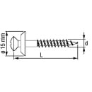 Tornillo de fontanero con junta de caucho EPDM y roseta de acero inoxidable A2 ciego 4,5x120 PU100 908722045 120 NUEVO