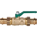 HS Ball valve Uniwater, with drain, 2 x Viega-Profipress...