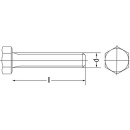 Zeskantschroeven 8.8 met schacht M 8 x 60 DIN 931 verzinkt PU 200 4001796137174 NIEUW