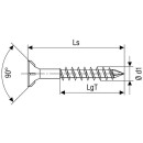 Tornillo de cabeza plana SPAX acero inoxidable A2 rosca parcial T - STAR Plus ø 4,5 x 40 mm, PU 200 piezas 4003530184062 NUEVO