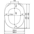 MKW WC-Sitz Twist mit Edelstahlscharnier pergamon aus Duroplast NEU