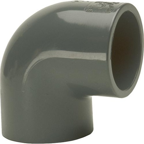 PVC-U - Adhesive fitting angle 90°, 90 mm, adhesive socket on both sides 621.10.01.90 NEW