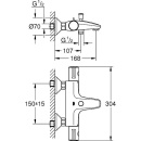 GROHE Termostato da bagno a superficie Grohe Grohtherm 800 Sporgenza 168 mm cromo 34567000 NUOVO