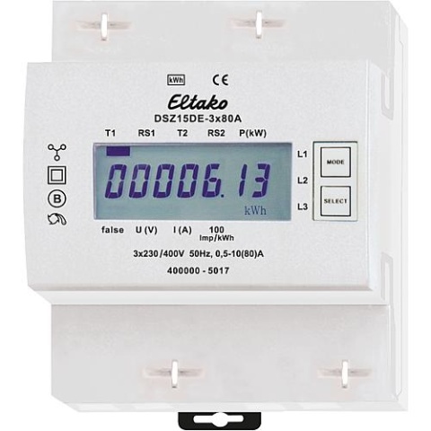 Contador eléctrico trifásico Eltako DSZ15DE-3x80A NUEVO