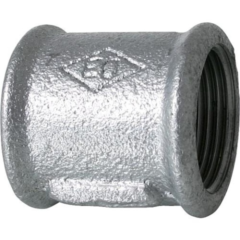 Hermann Schmidt malleable cast iron fitting galvanised no.270 socket d = 2 1/2 NEW