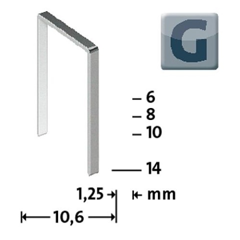 agrafes novus type G 11/8 galvanisées UE = 5000 pièces 042-0528 NEUF