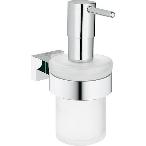 GROHE Soap Dispenser with Wall Holder Grohe Essentials Cube chrome 40756001 NEW