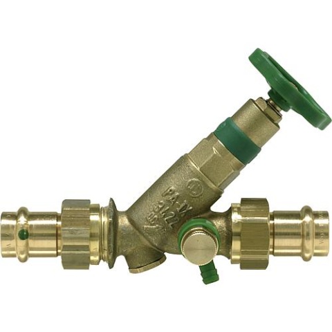 Valvola SCHLÖSSER KFR con vite di prova con raccordo a compressione-Viega DN32/35mm nonst.stem 16873500001 NUOVO