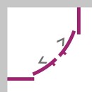 Evenes 1/4-Kreis Duschkabine Elion 2.0 800, 765-790mm, Radius 550mm Höhe 1950mm mit Beschichtung NEU