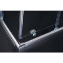 Evenes hoekdouchewand Elion 2.0 865-890x965-990mm, hoogte 1950mm 6mm glas, aluminium profielen gl NIEUW