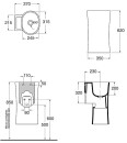 Lavabo design Evenes NATIVO LxHxP:350x620x370mm senza foro per rubinetto Nuovo