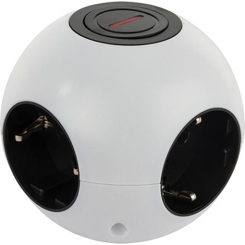 REV POWERGLOBE presa a sfera bianco/nero, 230V/50Hz, 16A NUOVO