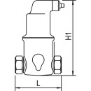 SPIROTECH Microbubbel luchtafscheider Spirovent Solar AutoClose, DN25(1") IT, horizontaal AA100FBA08 NIEUW