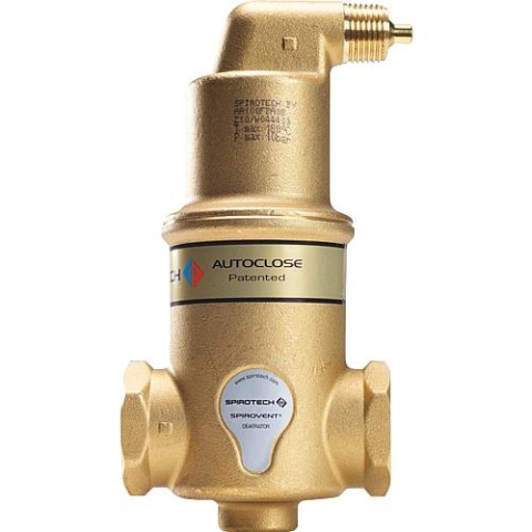 SPIROTECH Microbubble Air Separator Spirovent Solar AutoClose, DN20(3/4") IT, horizontal AA075FBA08 NEW