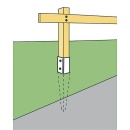 Einschlagbodenhülsen 70 x 70 x 750 mm...