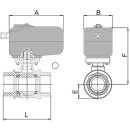 EFFEBI Robinet à boisseau sphérique motorisé Lybra 230V, AC, 3/4" NOUVEAU