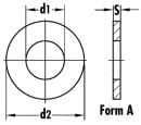 Sluitring A2 DIN 125 ø 15 mm, PU = 250 stuks...