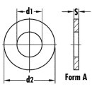 Podkładka A2 DIN 125 ø 15 mm, PU = 250 sztuk 1252150 NOWOŚĆ