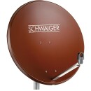 Antenna offset SCHWAIGER 78 cm in alluminio rosso mattone RAL 8012 NUOVO