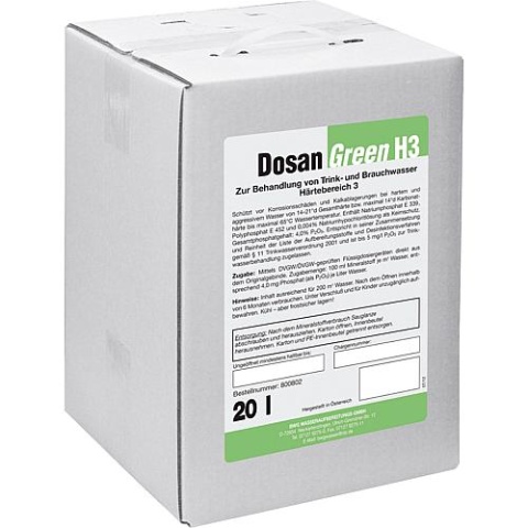 BWG Wasserchemie Dosan H3 20 kg Plage de dureté 3=(14-21°dH) NOUVEAU