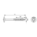 SPAX śruba z łbem walcowym SPAX® stal nierdzewna A2 gwint częściowy T - STAR Plus ø 8,0 x 80 mm, PU 50 sztuk 4003530176760 NOWOŚĆ