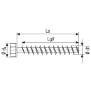 SPAX Holzgewindestangen SPAX, mit Sechkantkopf SW 22 mm, ø 16,0 x 1600 mm, verzinkt 4003530189104 NEU