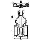 Toyo Red-Yellow Gunmetal Socket Gate Valve 2 1/2 Inch Without Drain PN 20 With Ha New