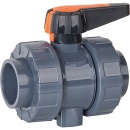 PVC-U - Adhesive fitting ball valve 20mm adhesive socket...