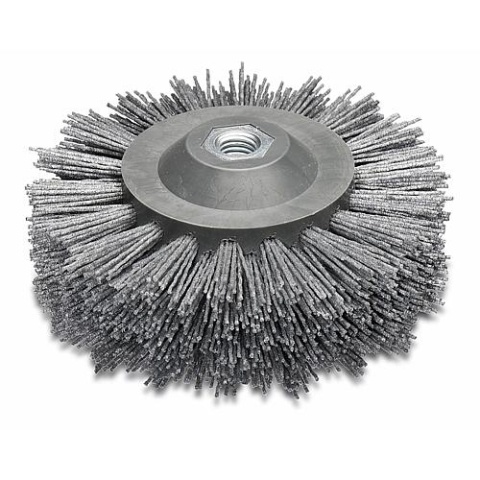 Brosse ronde Lessmann Ø 140 mm Poils abrasifs SIC K 80 Logement fileté M 14 402880 NOUVEAU