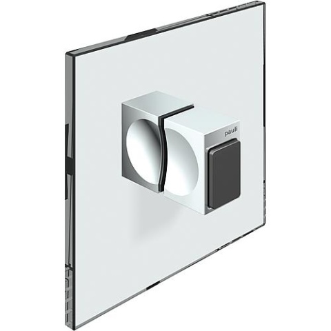 Asa de puerta de cristal en ambos lados, con conexión de goma, cromada, taladro de cristal. 14mm,Grosor Nuevo