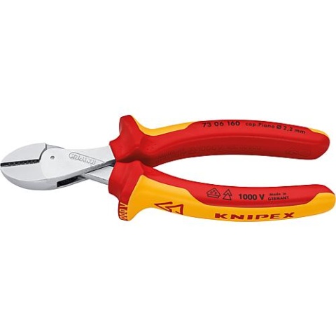 KNIPEX X-Cut Pince coupante latérale compacte Knipex X-Cut, VDE, isolée Longueur : 160mm, chromée 73 06 160 NEUF