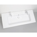 Evenes vanity unit + ceramic washbasin series ELA carcase white smt-front dark oak veneer,1210x420x5 New