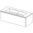 Evenes meuble sous-vasque + lavabo céramique série ELA carcase noir smt-front placage chêne foncé,1210x42 Nouveau