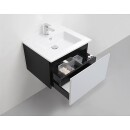 Monoblocco Evenes + lavabo in ceramica serie ELA corpo nero smt - frontale bianco smt 610x420x510mm Nuovo