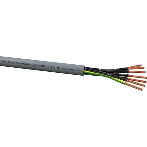 Cable de control Y-JZ no apantallado con num. 5 x 0,75 qmm, gris, rollo de 50 m 10123306 NUEVO